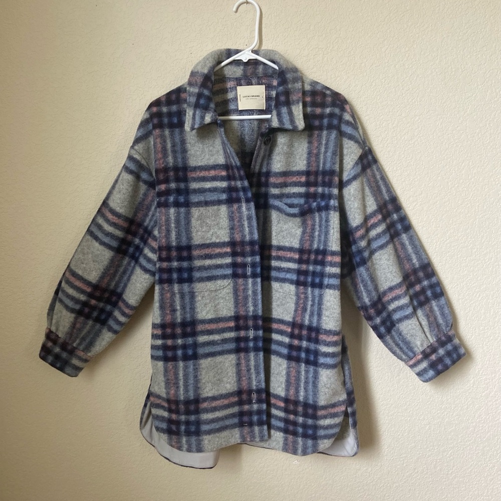 Lucky brand plaid wool jacket